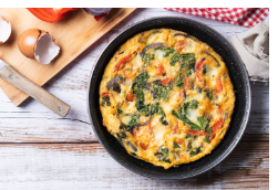 Frittata with Peppers, Red Onion, Spinach & Turmeric