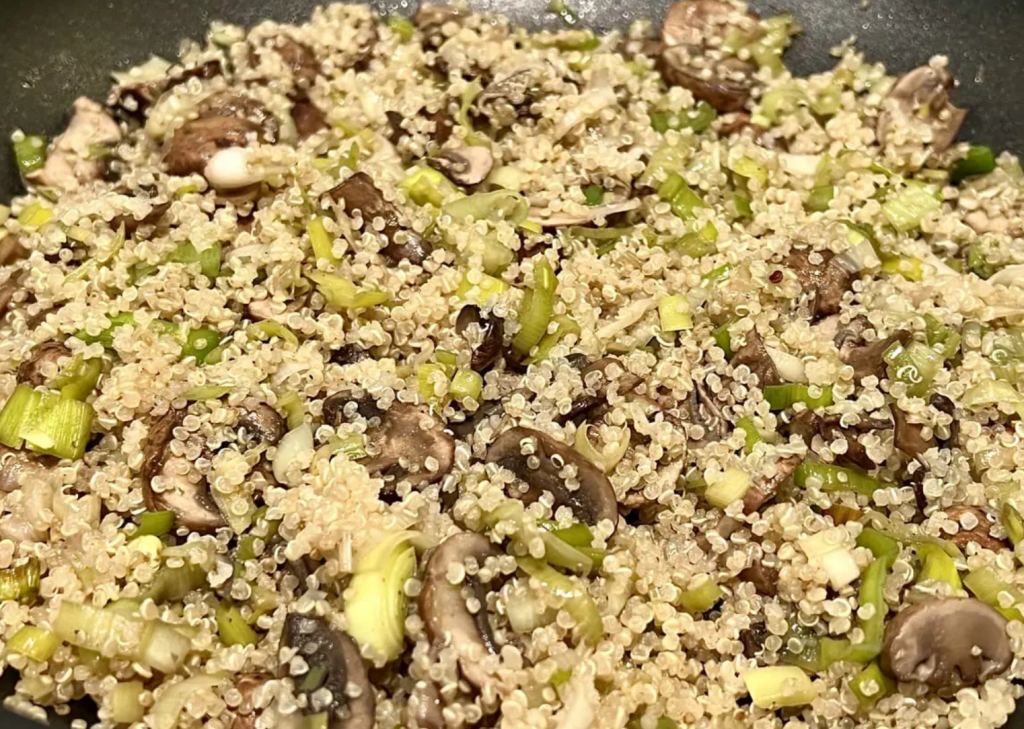 Mushroom, Leek & Quinoa Stir Fry