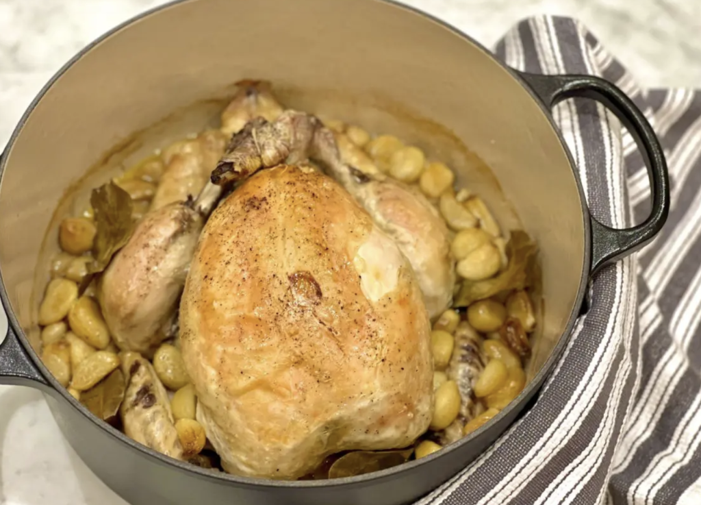 Roasted Chicken With Garlic Confit