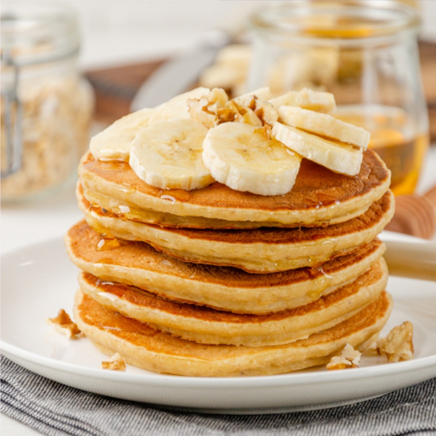 Fluffy Banana & Almond Pancakes