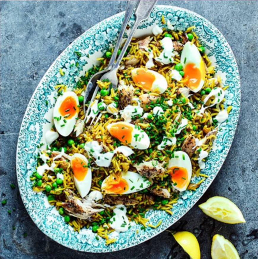 Kedgeree with Peppered Mackerel