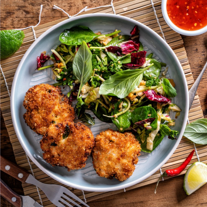 Salmon Fishcakes with Sweet Potato Wedges