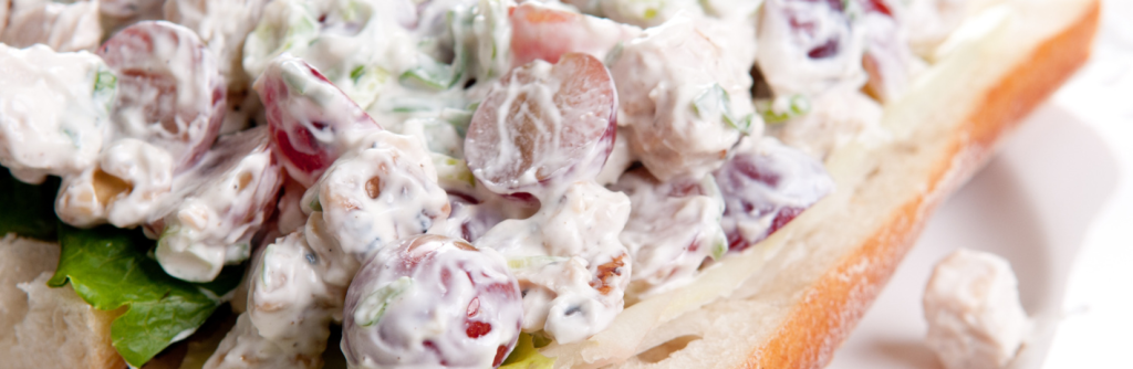 Chicken, Grape & Walnut Open Sandwich